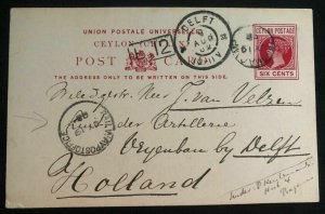 1902 Ragama Camp Ceylon Prisoner Boer War POW Postcard Cover To Holland