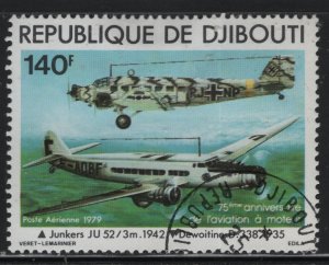 Djibouti C124 Junkers JU-52 and Dewoitine D338 1979