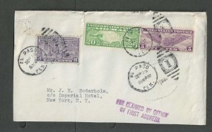 1931 El Paso Tx C9 + C12 On Commercial Cover W/#E15 Type 10c Special Delivery---