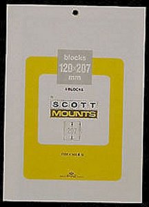 Prinz Scott Stamp Mount 120/207 mm - CLEAR - Pk of 4 (120x207  120mm) PRECUT 965