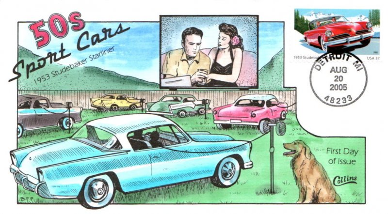 #3931 1953 Studebaker Starliner Collins FDC