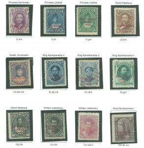 Hawaii #53-64  Single (Complete Set)