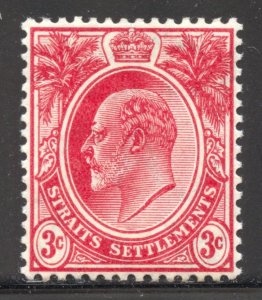 Straits Settlements Scott 130 Unused LHOG - 1908 King Edward VII - SCV $9.25