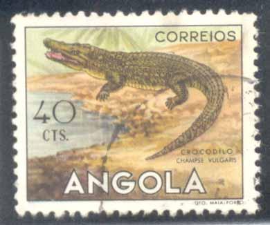 Angola ~ #366 ~ African Crocodile ~ Used