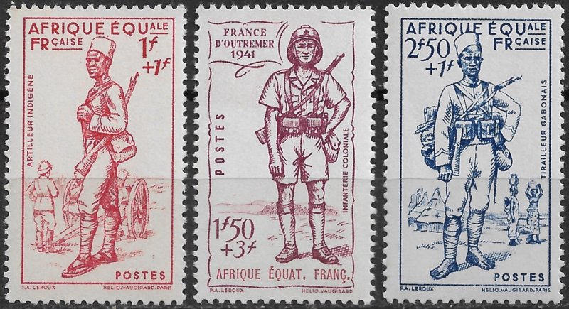 French Equatorial Africa #B8A-B8C MNH CV$10.50