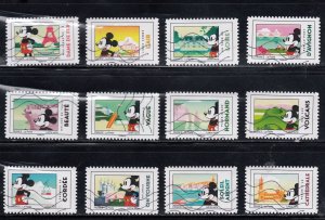 France 2018 Sc#5458-5469 Mickey and France Used
