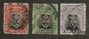 Rhodesia 125-127 Used