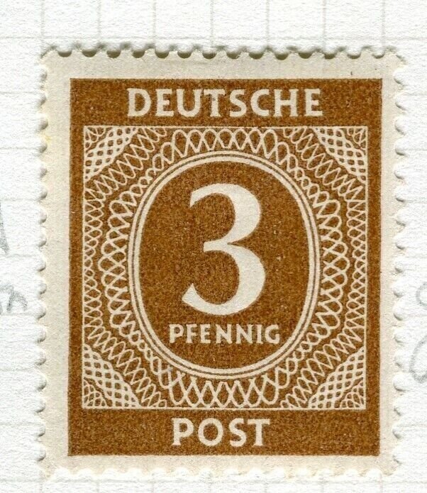 GERMANY BERLIN British/US Zone 1946 numeral issue Mint hinged 3pf. value
