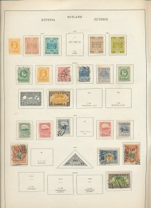 Estonia Latvia Early M&U on Pages(Appx 60 Items) (Ac 1537