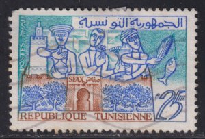 Tunisia 352 Oil, Flowers & Fish of Sfax 1960