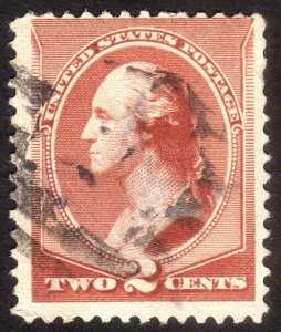 1883, US 2c, Washington, Used, Sc 210