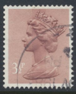 GB  Machin 3½p X860  1 Center phosphor Band Used SC#  MH40 see details and scan