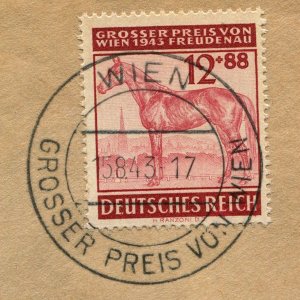 Austria German Occupation Vienna Grand Prix Special Postmark Cover 1943 WWII 858