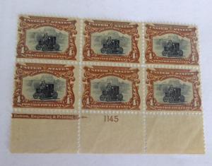 #296 4 cent Pan American expo plate block