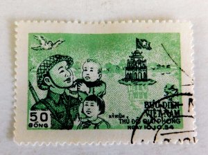 Vietnam (Democratic Republic) #21 Used/Fine, 50d, Liberation of Hanoi, 1955