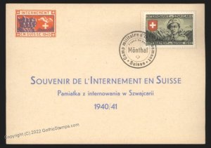 Switzerland WWII Internee Camp Moenthal Soldier Stamp Cover G107523