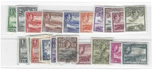 ANTIGUA 1938-1957 S.G. 98-107 MINT HINGED S.G. 121-134 USED