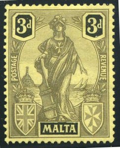 Malta Scott # 106 - MH light pencil on back