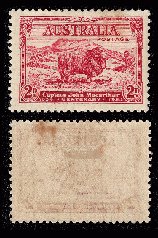 Australia 1934 Sc 147, 2d Merino Sheep die 1