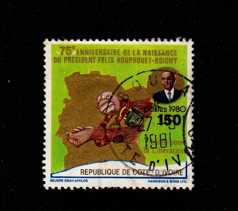 Ivory Coast - 1980 - SC 570 - Used - Pres. Houphouet-Boigny