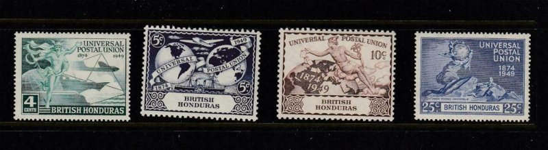 BR. HONDURAS # 137-140  VF-MLH  UNIVERSAL POSTAL UNION /75th ANNIVERSARY 