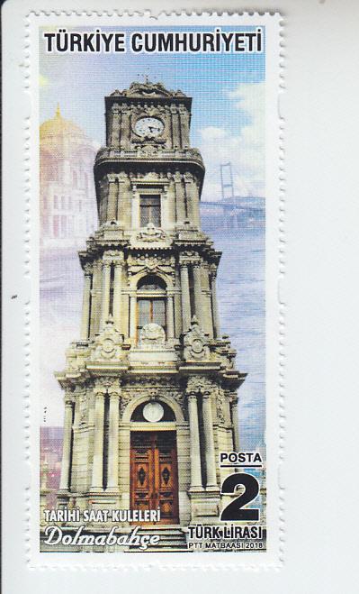 2018 Turkey Historical Clock Towers (Scott NA) MNH