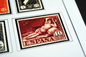 COLOR PRINTED SPAIN 1850-1940 STAMP ALBUM PAGES (42 illustrated pages)