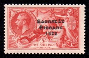 Overprints: 1935 Re-engraved 5/- rose-red, superb fresh mint, full perfs.