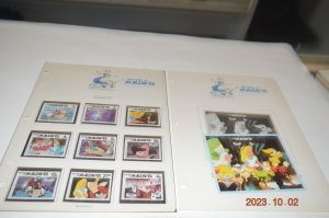 The Disney World of Postage Stamps Album mnh stamps and souvenir sheets