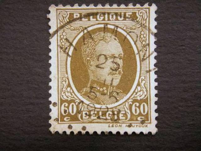 BELGIUM, 1922, 60c. olive, used.Albert I.