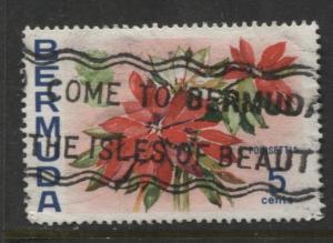 Bermuda - Scott 259 - Flowers Issue -1970 - FU - Single 5c Stamp