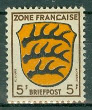 Germany - Allied Occupation - French Zone - Scott 4N3 MNH (SP)