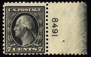 US 507 MNH F 7 Cent Washington Plate #8491 Single CV$55