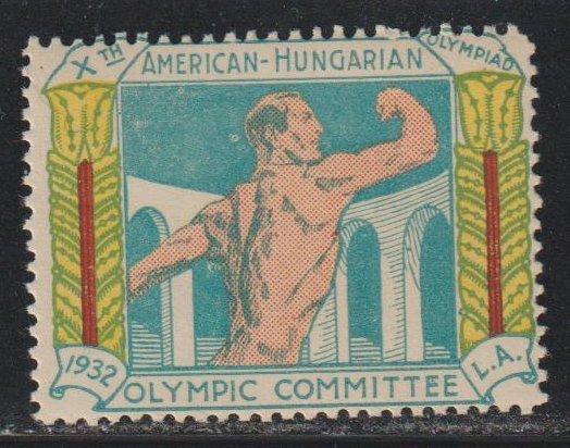 Hungary 1932 Olympic Label Mint Never Hinged