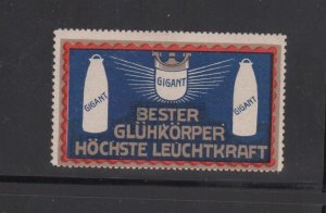 Germany- Giant Brant Lamp Mantles Advertising Stamp - MNH OG