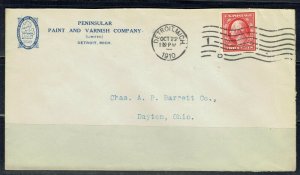 1910 SCHERMACK III cover 2c (344) only 2nd reported w/this user from DETROIT, MI