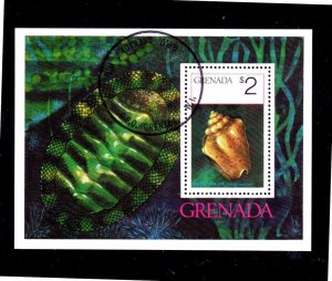 GRENADA #659  1975  SEA SHELLS    MINT  VF NH  O.G  CTO  S/S