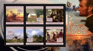 GUINEA - 2012 - Paintings of 1862 - Perf 6v Sheet - Mint Never Hinged