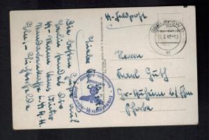 1942 Berlin Germany Feldpost RPPC Postcard Cover Waffen SS Liebstandarte Divisio