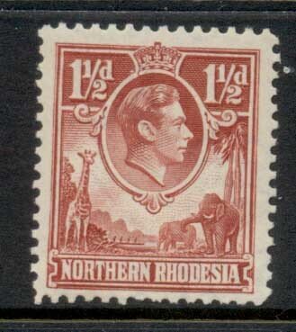 Northern Rhodesia 1938-52 KGVI Portrait 1.5d carmine MLH