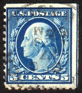 1917, US 5c, Washington, Used, Sc 504