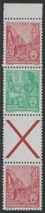 Germany DDR Scott # 288 (2), 188, label X, mint nh, se-tenant, SZ2