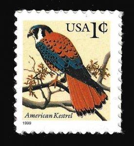 Sc 3031   1¢ American Kestrel Self Adhesive Single, MNH