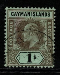 CAYMAN ISLANDS SG31 1909 1/= BLACK/GREEN FINE USED