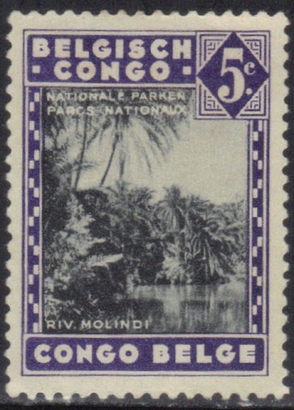 BELGIUM-CONGO SC# 166 **MH** 5c  1937-38   SEE SCAN