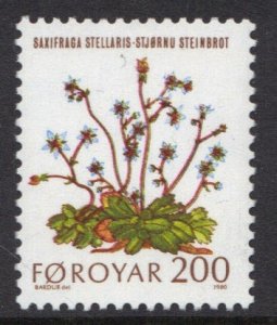 Faroe Islands  #51  MNH  1980  flowers 200o