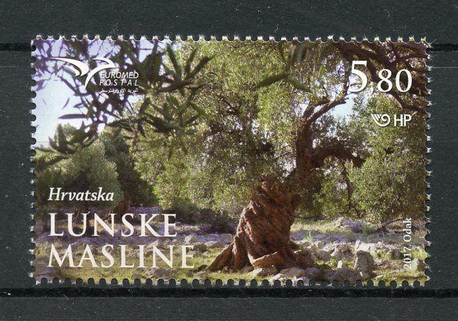 Croatia 2017 MNH Mediterranean Trees EUROMED Postal 1v Set Nature Stamps