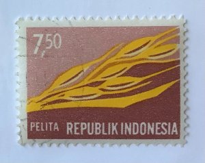 Indonesia 1969 Scott 767 CTO - 7.50r,  Five Year Development Plan,  Agriculture