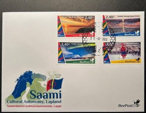 Finland 2023 Lapland Cultural Autonomy Saami BeePost set of 4 stamps FDC