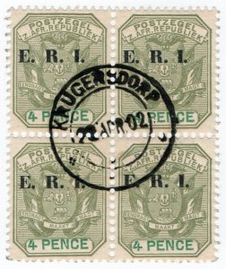 (I.B) Transvaal Postal : ERI Overprint 4d